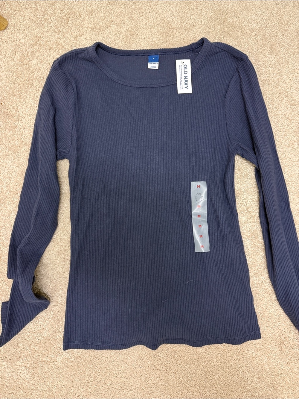 Women’s Old Navy Navy Ribbed Long-Sleeve Tee